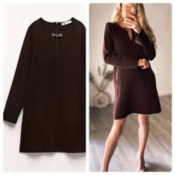 ZARA KNIT DRESS WITH CHAINS - Picture 4 of 9